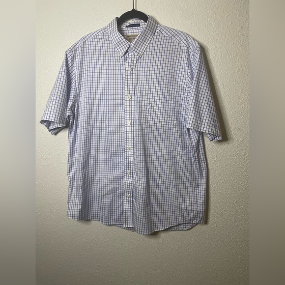 Duluth Trading Co Other - DULUTH WrinkleFighter Magnetic Closure Short Sleeve Plaid Dress Shirt Mens Large